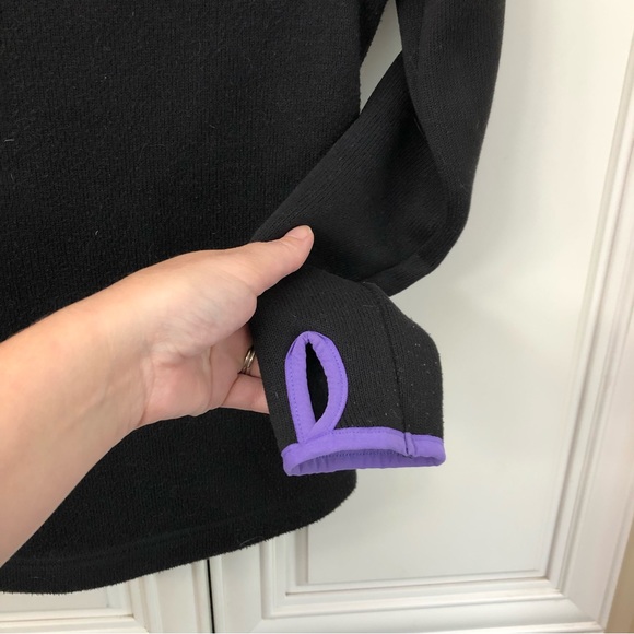 Old Navy girls black sweater with purple accent - Picture 7 of 9